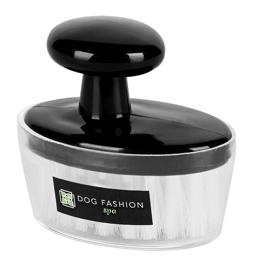 Dog Fashion Spa Face and Paw Brush Black 2 inch